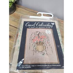 CREWEL EMBROIDERY NEEDLEWORK KIT KC326 ELSA WILLIAMS CHERRY TREE BLOSSOMS